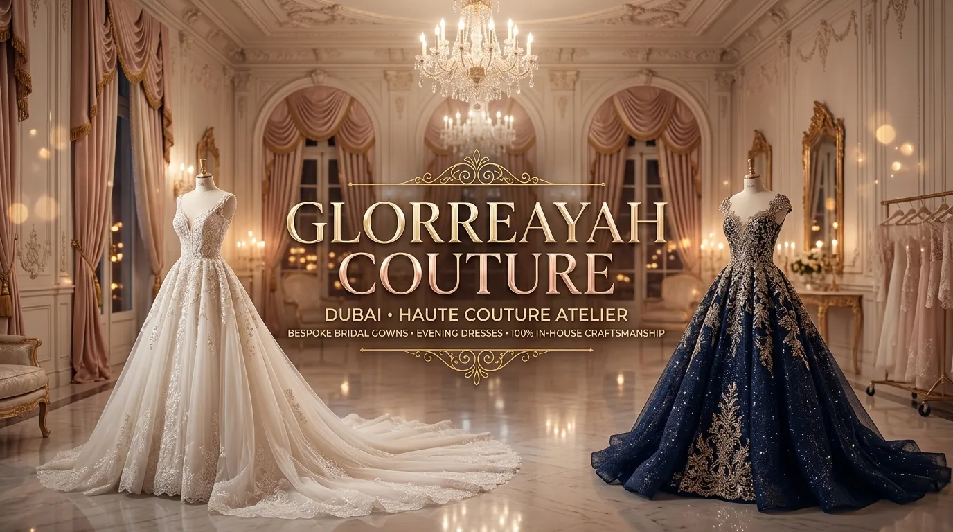 Glorreayah Couture - Dubai's luxury Bridal Gown & Party Dress Custom Design Boutique