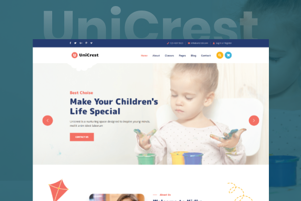 UniCrest – Kids Education & Kindergarten Website